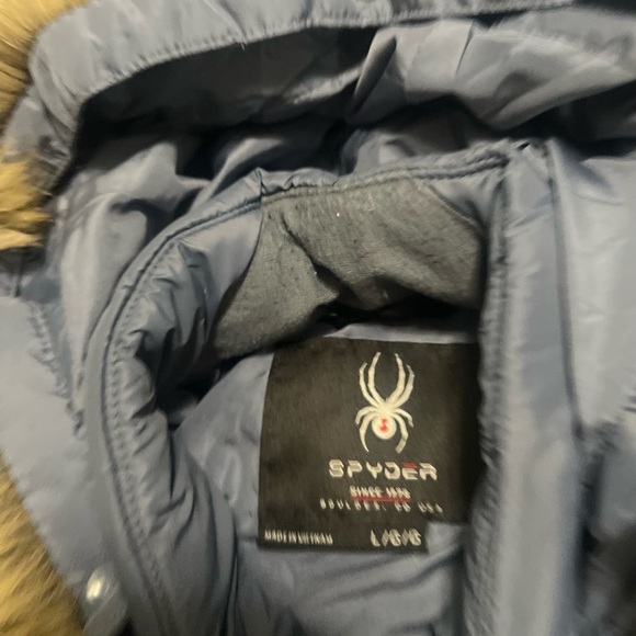 Spyder Boundless Faux Fur Long Puffer Coat Women’s Size Large - Picture 4 of 7